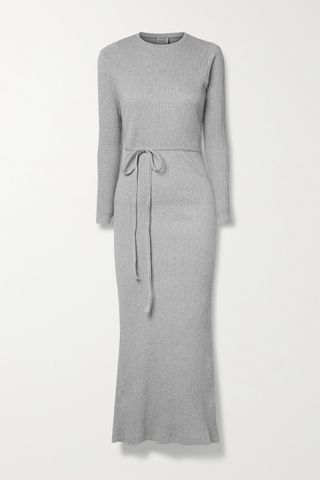Baserange + Brig Cutout Ribbed Organic Cotton-Jersey Wrap Dress