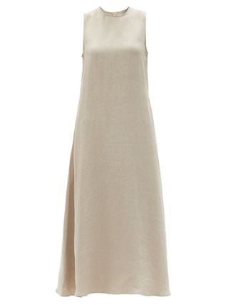 Asceno + Tallin Sleeveless Linen Midi Dress