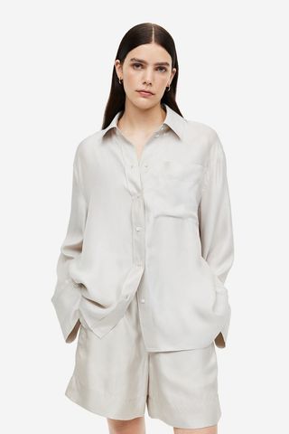 H&M + Silk-Blend Twill Shirt