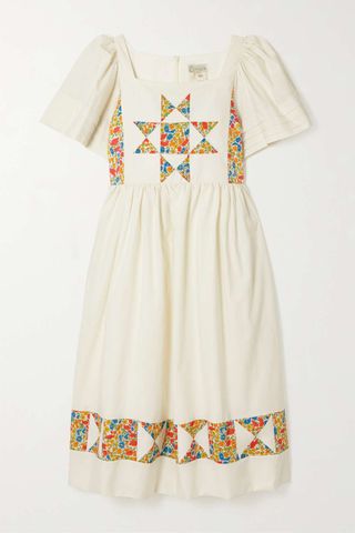 O Pioneers + Jemima Patchwork Floral-Print Cotton Midi Dress