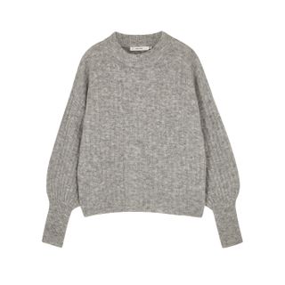 Gestuz + Alpia Grey Fine-Knit Jumper