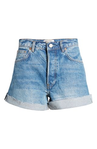 Reformation + Charlie High Waist Cuffed Cutoff Denim Shorts