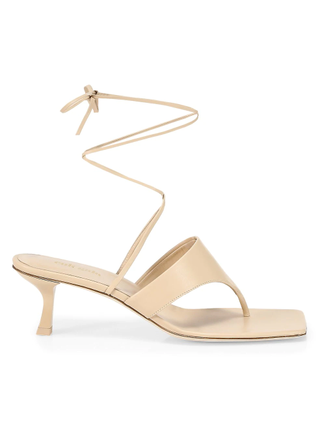 Cult Gaia + Vicky Ankle-Wrap Leather Sandals