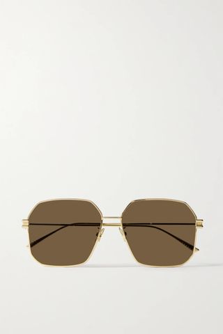 Bottega Veneta + Hexagon-Frame Sunglasses