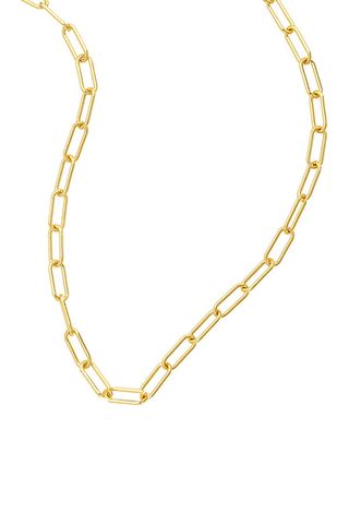 Adornia + 14k Gold Plated Paper Clip Chain Necklace