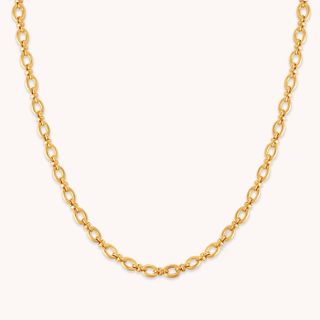 Astrid & Miyu + Open Link Chain Necklace in Gold