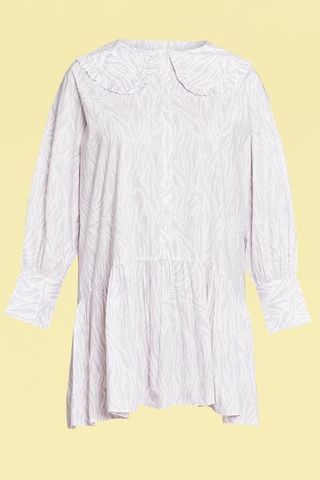 Neon Rose + Dreya Animal Full Drop Waist Shirt Dress With Oversized Collar