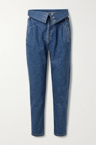 Re/Done + 80s Fold-Over High-Rise Tapered Jeans