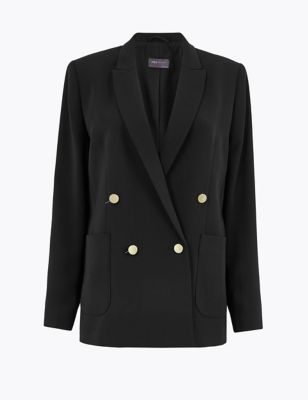 M&S Collection + Double Breasted Blazer