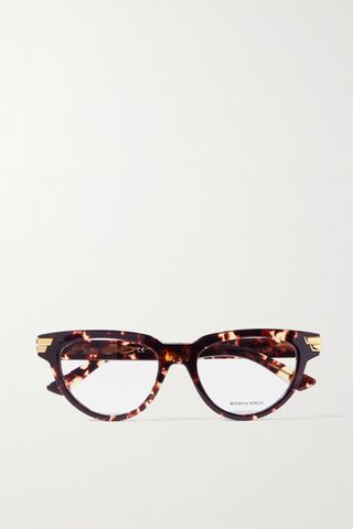 Bottega Veneta + Cat-Eye Tortoiseshell Acetate Optical Glasses