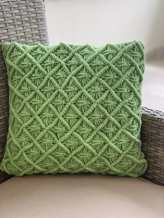 The Nopo + MacRam Cotton Cushion With Checked Pattern