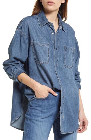 Ksubi + Oversize Denim Button-Up Shirt