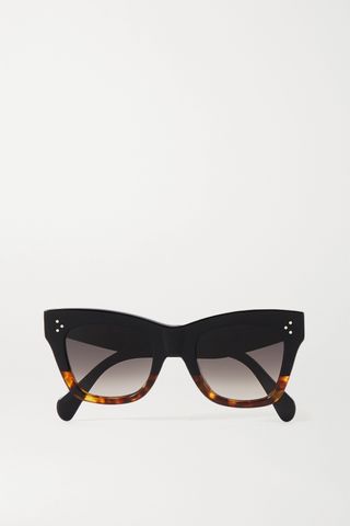 Celine + Oversized Cat-Eye Tortoiseshell Acetate Sunglasses