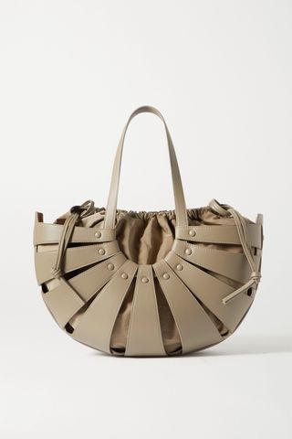 Bottega Veneta + The Shell Medium Leather Shoulder Bag