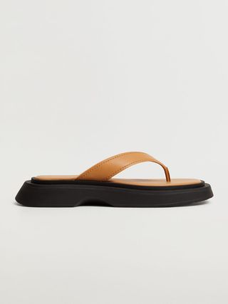 Mango + Platform Leather Sandals