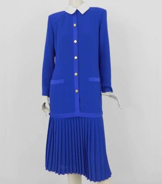 Unbranded + Vintage 1980s Dress Royal Blue Size: M