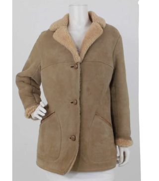 Baily's + Vintage Sheepskin Coat Beige Size: Xl