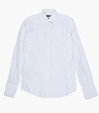 Hugo Boss + Vintage White Slim Fit Plain Shirt