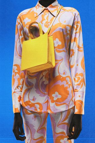 Zara + Rectangular Mini Tote Bag