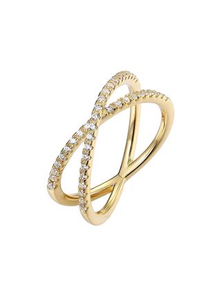 Pavoi + 14k Gold Plated X Ring