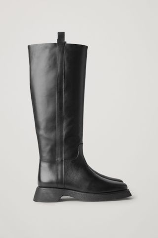 COS + Leather Chunky Sole Knee High Boots