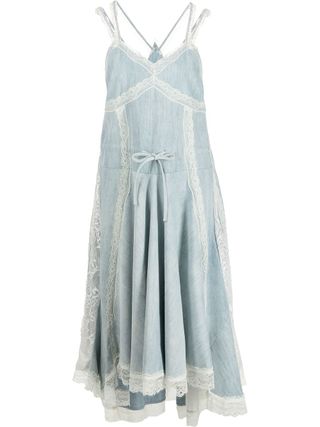 Koché + Lace-Trimmed Cotton Dress