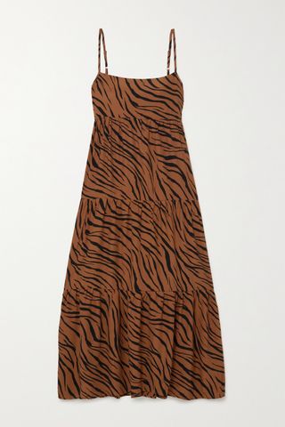 Faithfull the Brand + Corvina Tiger-Print Crepe Midi Dress