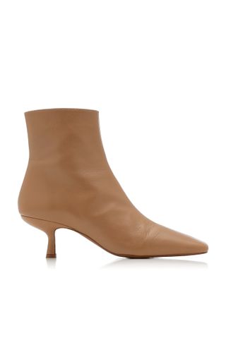 BY FAR + Lange Leather Ankle Boots