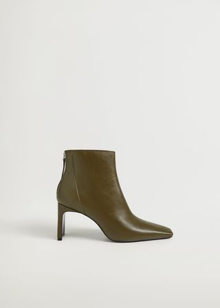 Mango + Squared-Toe Ankle Boots