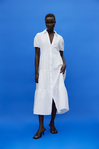 Zara + Tiered Midi Dress