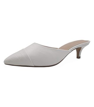 The Drop + Paulina Pointed Toe Two-Tone Mules
