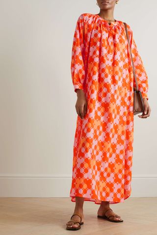 Eywasouls Malibu + Niara Printed Cotton-Voile Maxi Dress