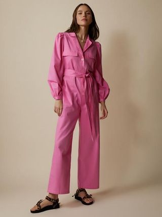 Kitri + Remi Pink Cotton Jumpsuit
