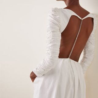 Khaite + Rosaline Ruched Cotton Dress