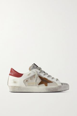 Golden Goose + Superstar Suede and Canvas Sneakers