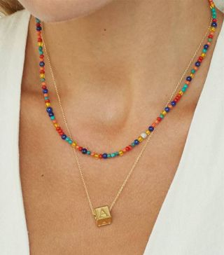 Bagatiba + 14k Diamond Multi-Bead Necklace