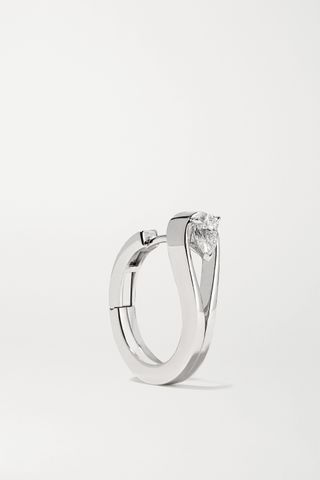 Repossi + Serti Inversé 18-Karat White Gold Diamond Earring