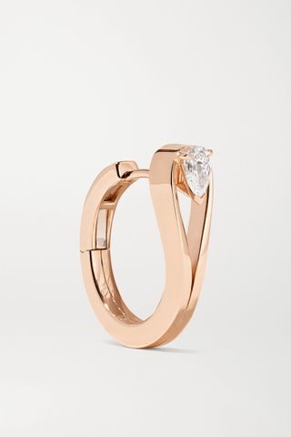 Repossi + Serti Inversé 18-Karat Rose Gold Diamond Earring