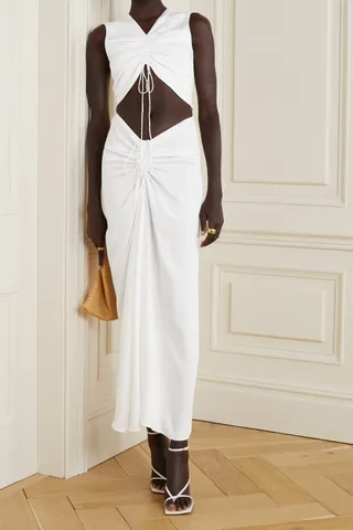 Christopher Esber + Ruched Cutout Stretch-Jersey Maxi Dress