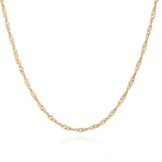 Rachel Jackson London + Mid-Length Twist Chain Necklace Gold