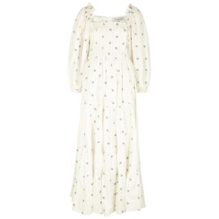 Lug Von Siga + Daphne Floral-Embroidered Cotton Maxi Dress