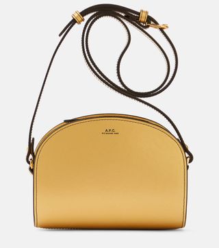 A.P.C + Demi-Lune Mini Leather Shoulder Bag