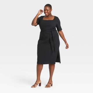 Who What Wear x Target + Short Sleeve A-Line Dress
