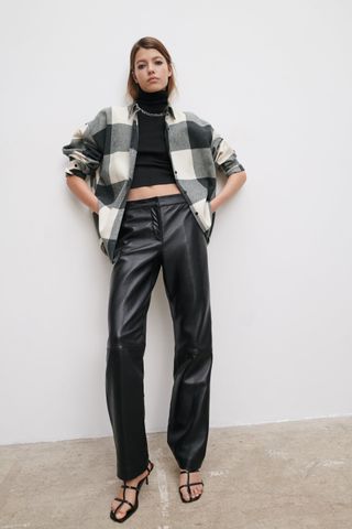 Zara + Oversize Flannel Check Shirt