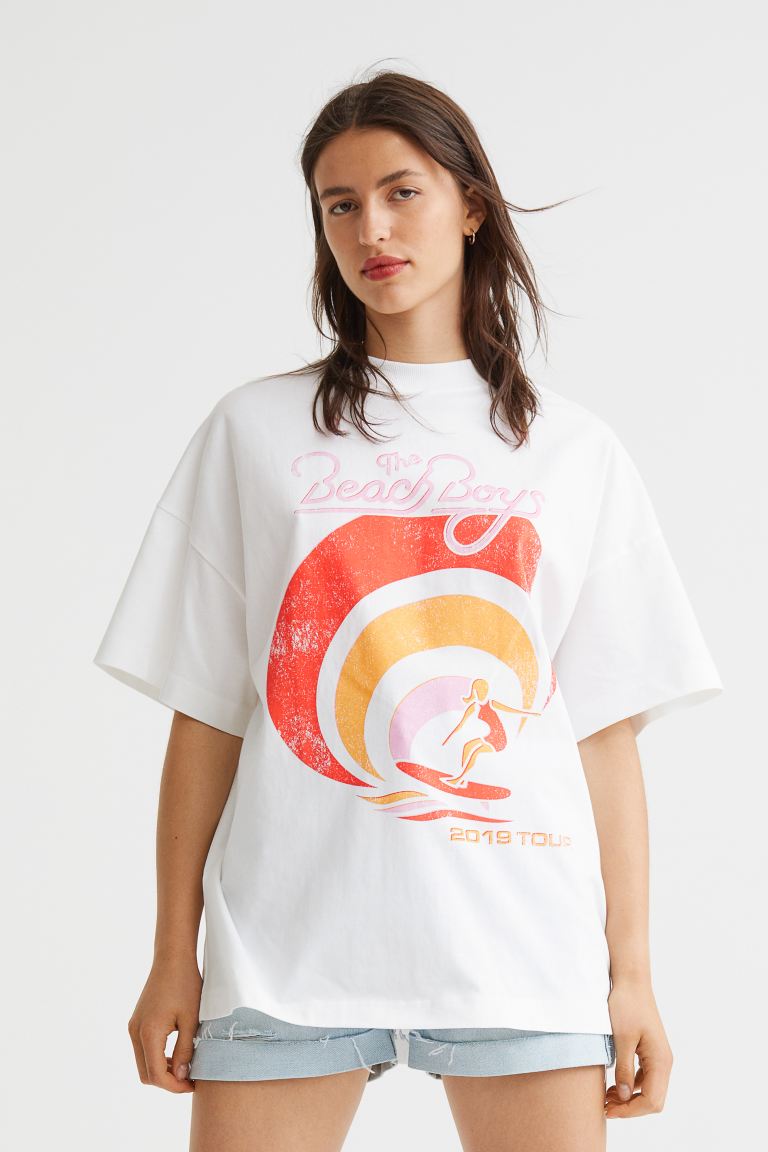 H&amp;amp;M + Long Printed T-Shirt