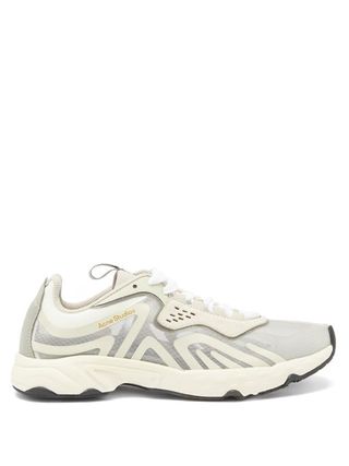 ACNE Studios + Panelled Faux-Suede and Ripstop Trainers