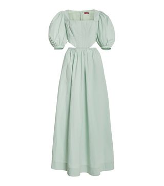 Staud + Astro Puff-Sleeve Cutout Maxi Dress