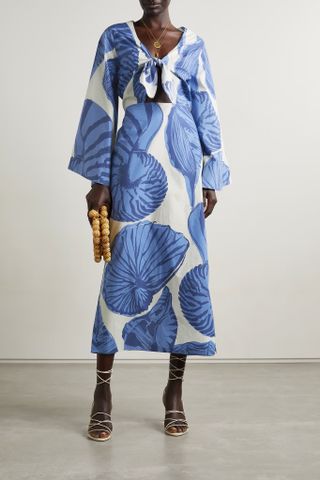 Johanna Ortiz + + Net Sustain Polinesia Printed Cotton-Poplin Maxi Dress
