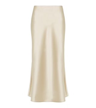 Totême + Bias-Cut Satin Midi Skirt