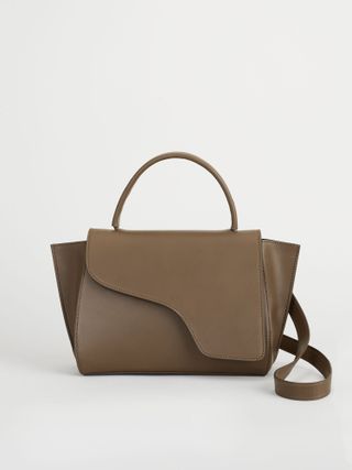 Atp Atelier + Arezzo Khaki Brown Leather Handbag